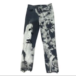 paige hoxton ultra skinny distressed black bleached jeans